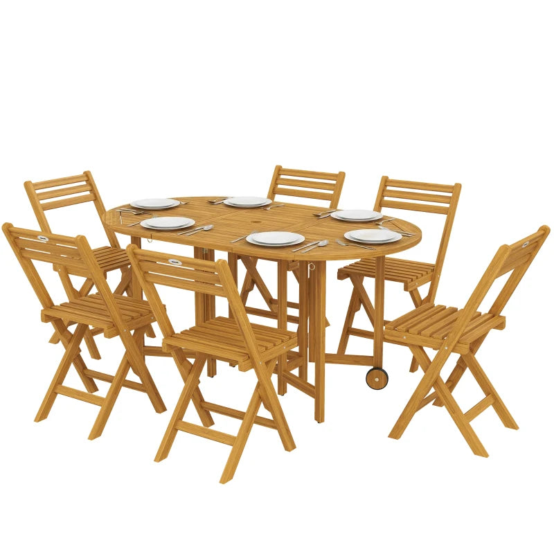 Nancy's Sarnonico Tuinset - Tuinmeubelset - Weerbestendig - Uitschuifbare tafel - Acaciahout