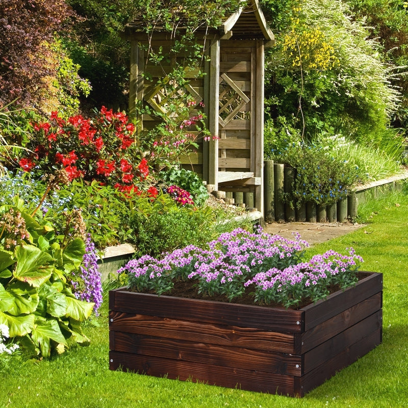 Nancy's Anzac Plantenbak - Verhoogd Bloemenbed - Tuinbed - Dennenhout - ± 60 x 60 x 25 cm