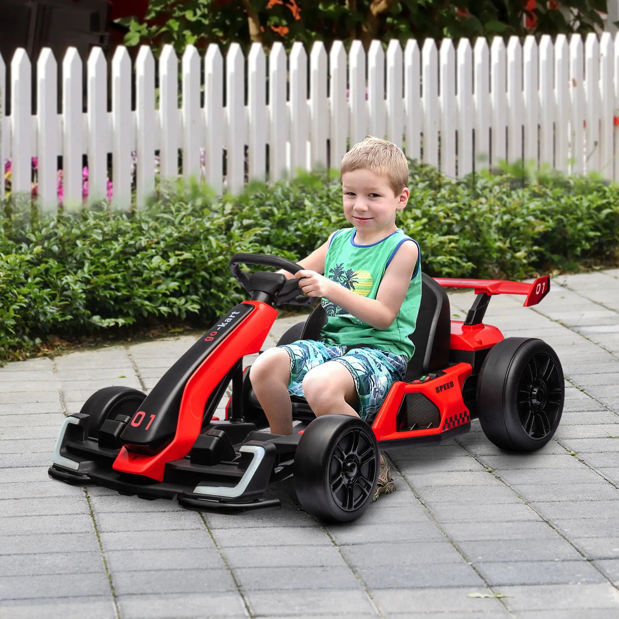 Nancy's Laives Elektrische Skelter voor Kinderen - Kinderkart - Tot 12 km/u - Rood / Zwart