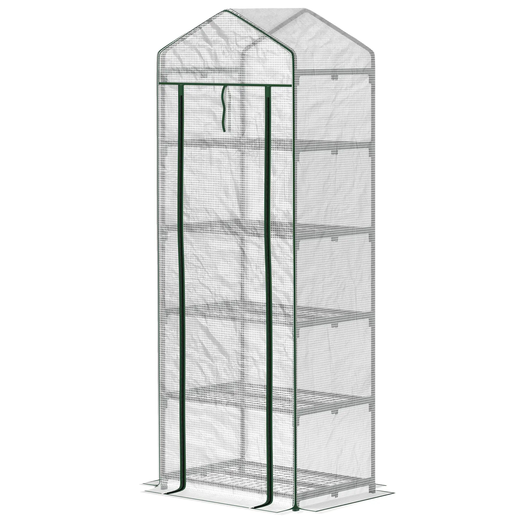 Nancy's Belas Tuinkas - Plantenkas - Kweekkas - Plantenrek - Wit - ± 70 x 50 x 195 cm