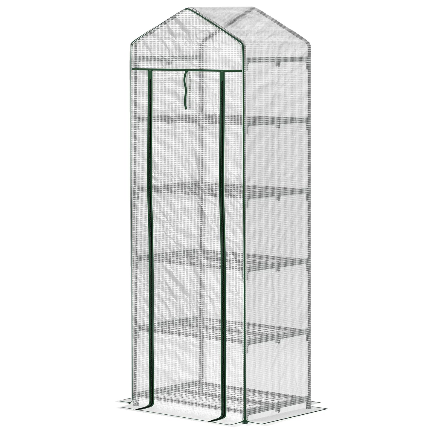 Nancy's Belas Tuinkas - Plantenkas - Kweekkas - Plantenrek - Wit - ± 70 x 50 x 195 cm