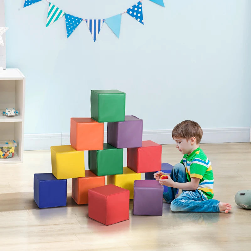Blocs de construction Nancy's Fajoes - Blocs en mousse - Ensemble de jeu - 12 pièces - Multicolore