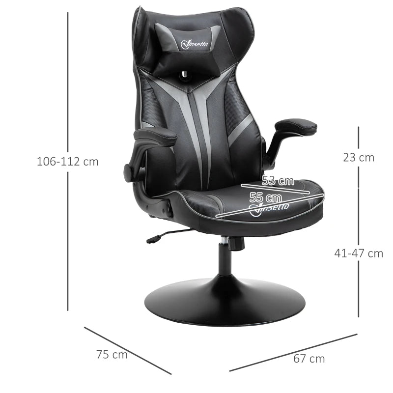 Nancy's Anghiari Gamestoel - Gaming Stoel - Ergonomisch - Draaibaar - Verstelbaar - Zwart / Wit