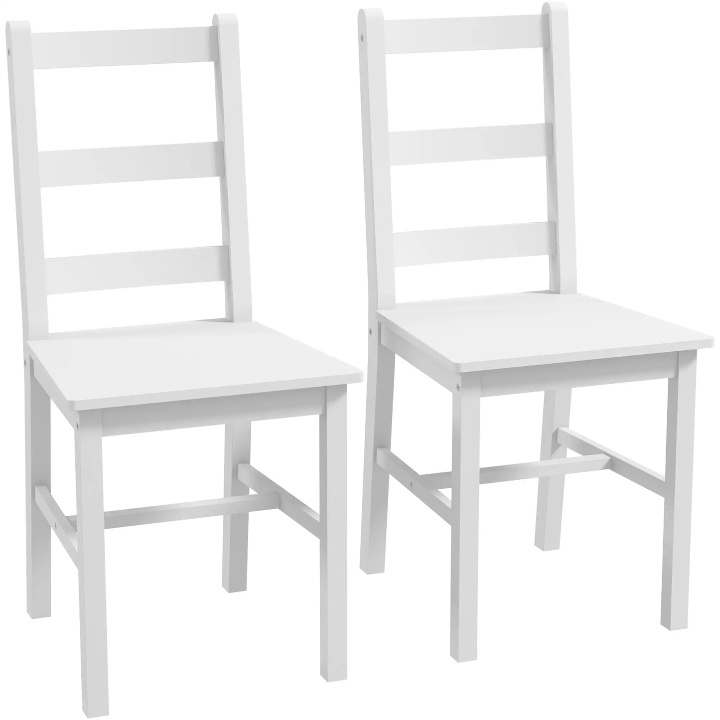 Nancy's Loranzè Eetkamerstoelen - Set van 2 - Wit - Grenenhout