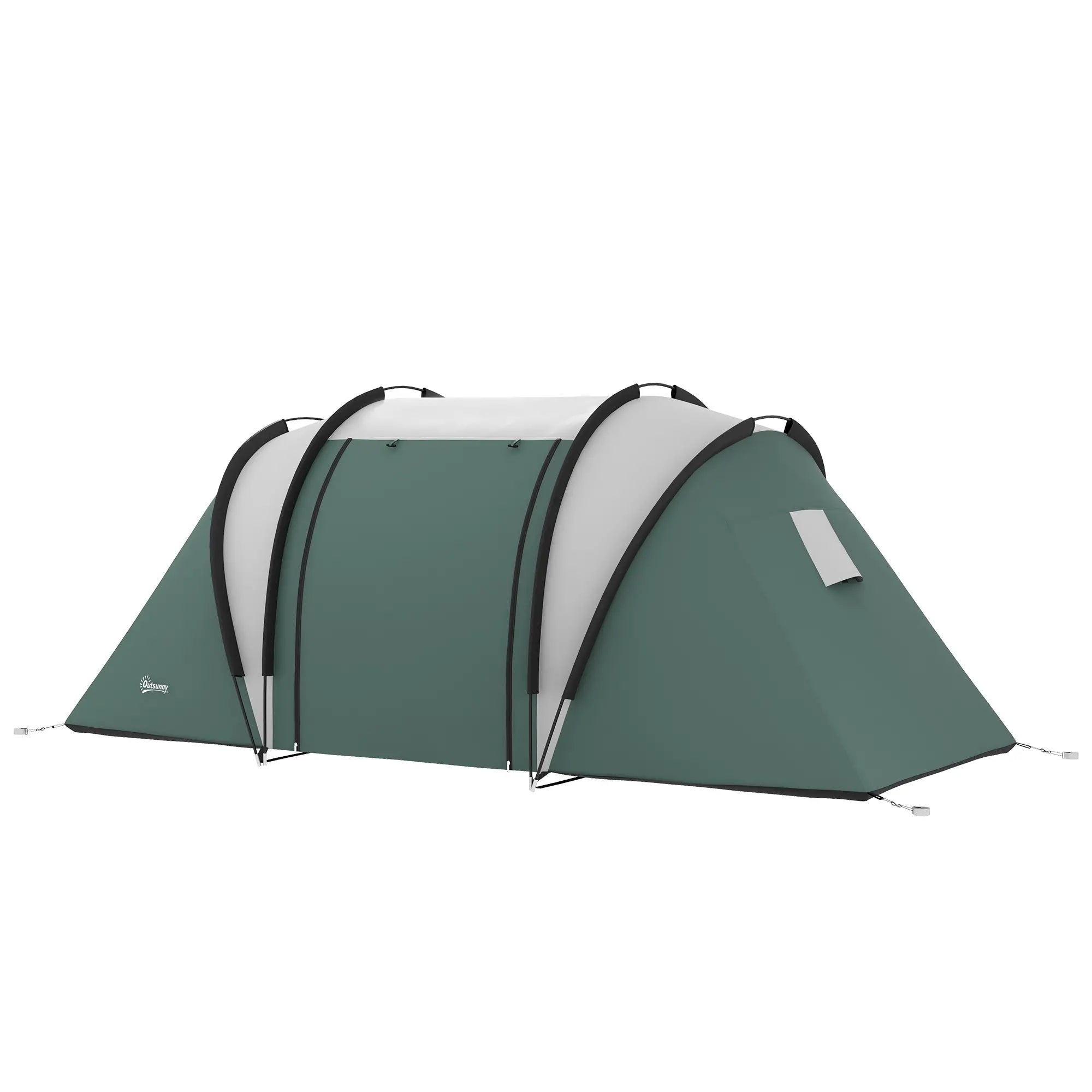 Nancy's Garlenda Kampeertent - Campingtent - 2-Slaapkamer Woontent - Waterdicht - Groen- 450 x 220 x 180 cm