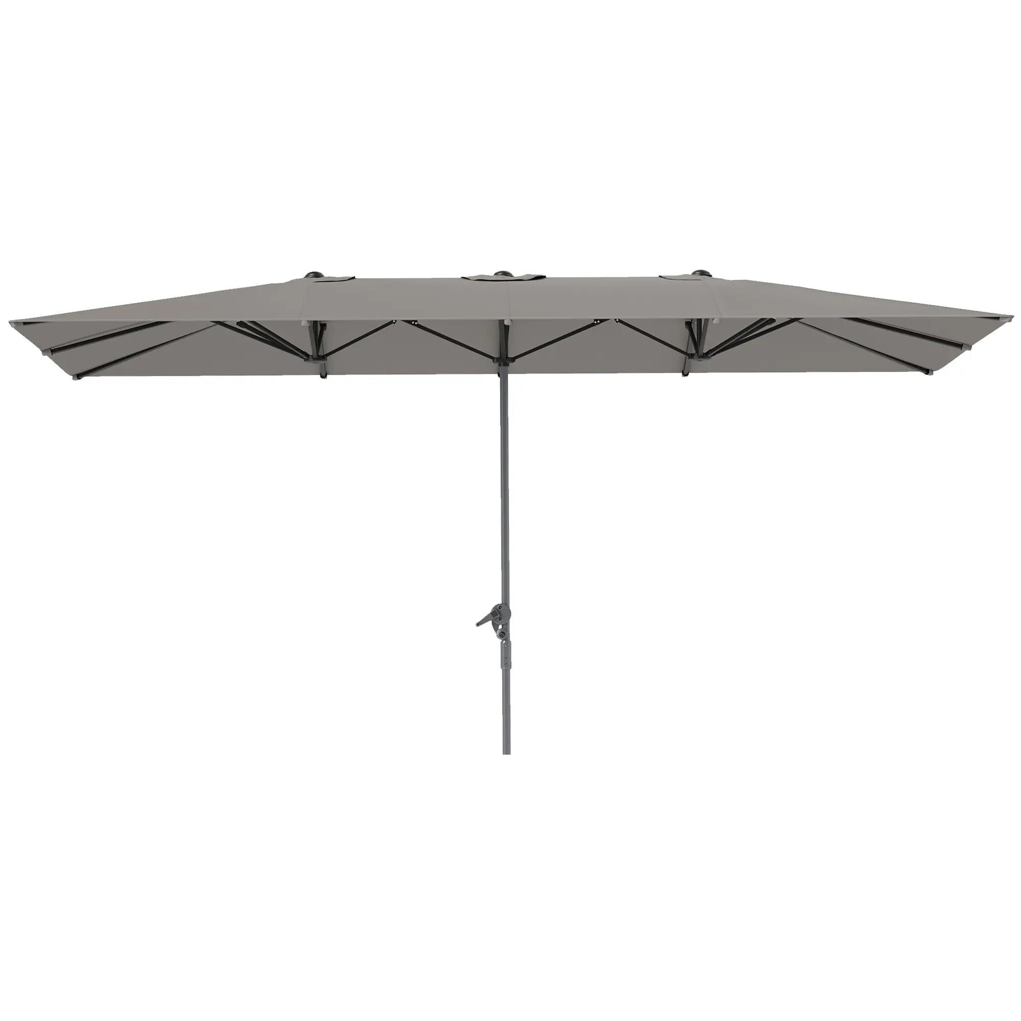 Nancy's Cremeno Parasol - Tuinparasol - UV-Bestendig - Grijs - ± 450 x 265 x 265 cm