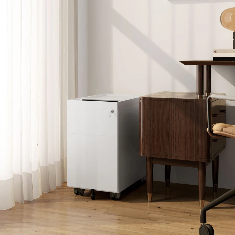 Nancy's Bretanha Caisson à tiroirs - Classeur - Armoire de bureau - Blanc - Acier - ± 30 x 50 x 55 cm