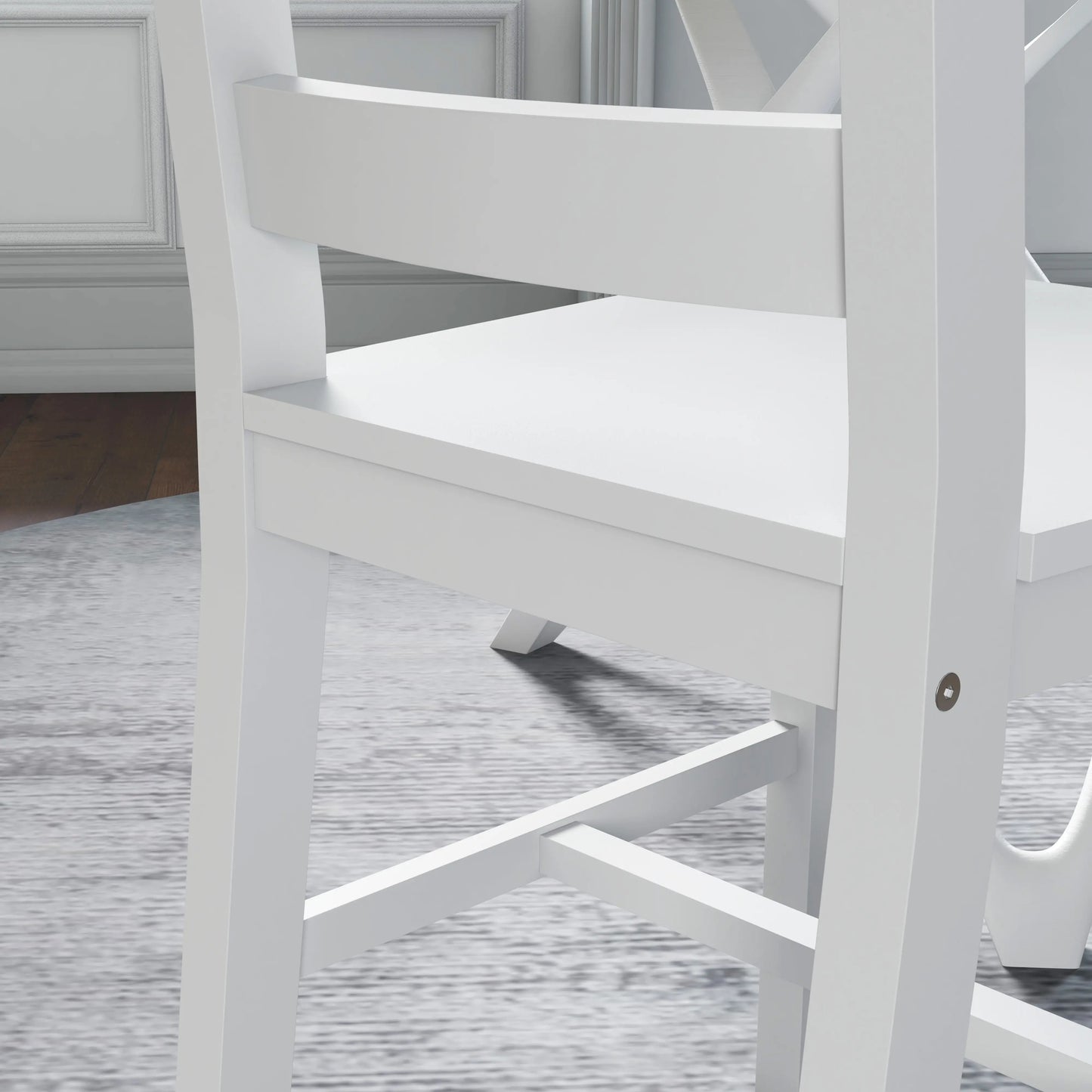 Nancy's Loranzè Eetkamerstoelen - Set van 2 - Wit - Grenenhout