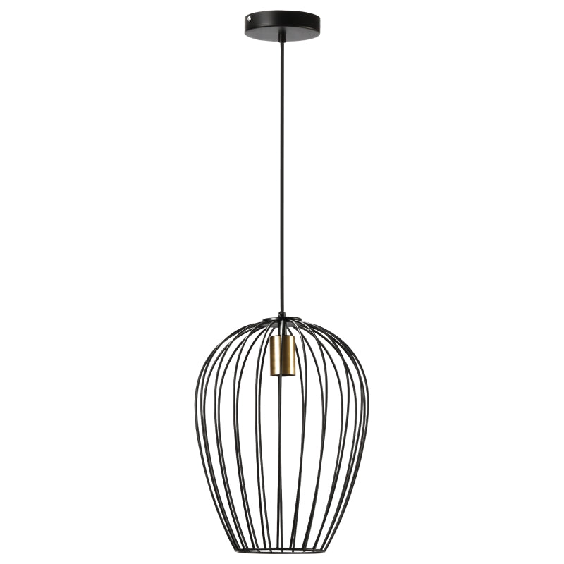 Nancy's Blackall Hanglamp in industrieel ontwerp, in hoogte verstelbaar, 26 cm x 26 cm x 130 cm, zwart