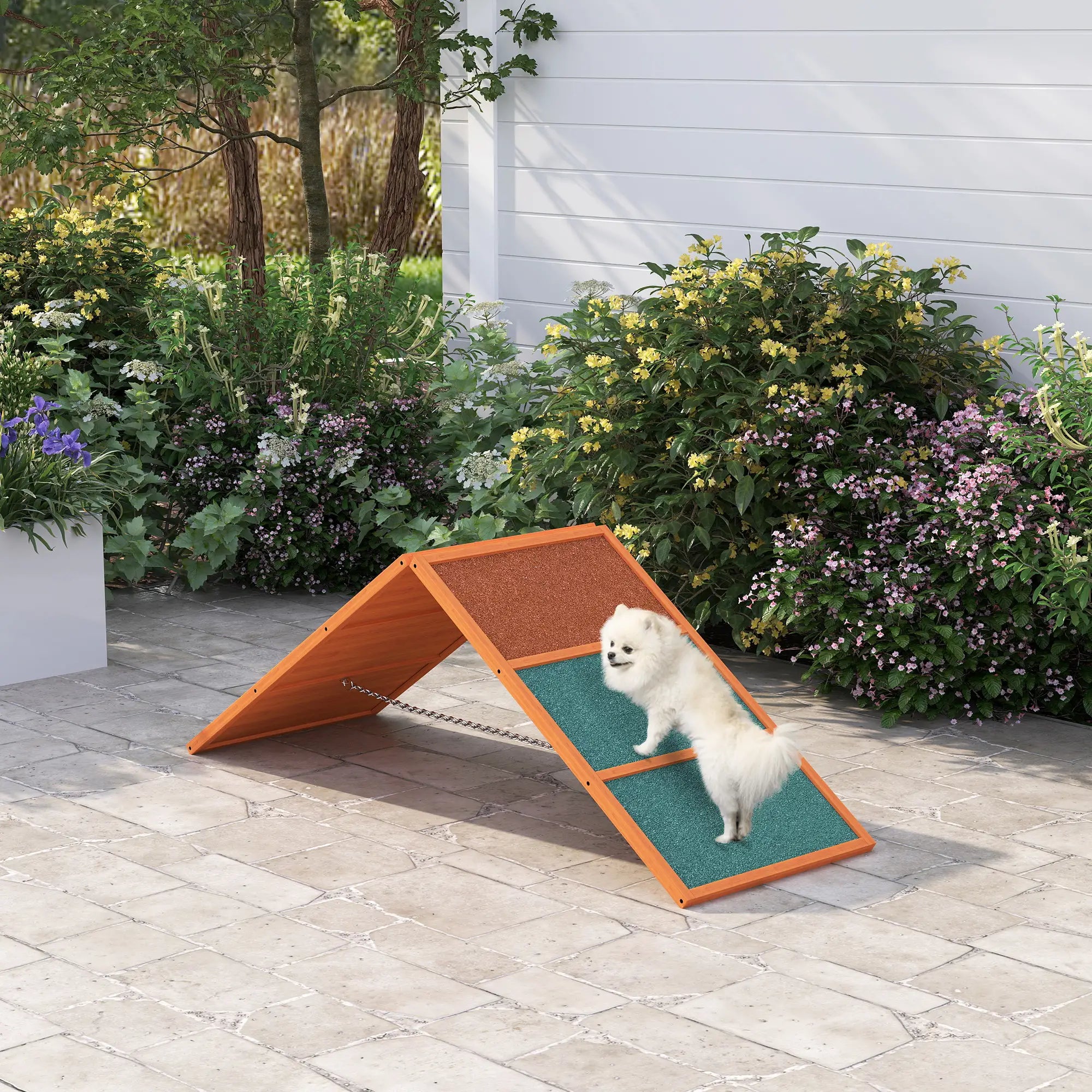 Nancy's Capela Agility training Behendigheidshindernis - Hondenhelling - Opvouwbaar - In hoogte verstelbaar - Antislip - Dennenhout