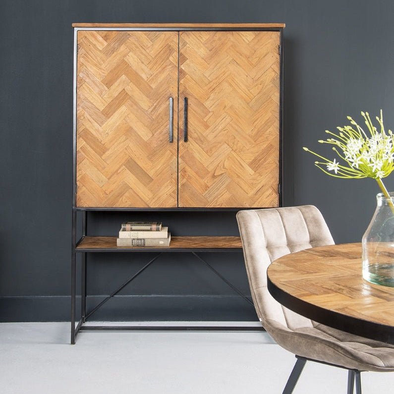 Livingfurn Wandkast Accent - Teakhout - Naturel