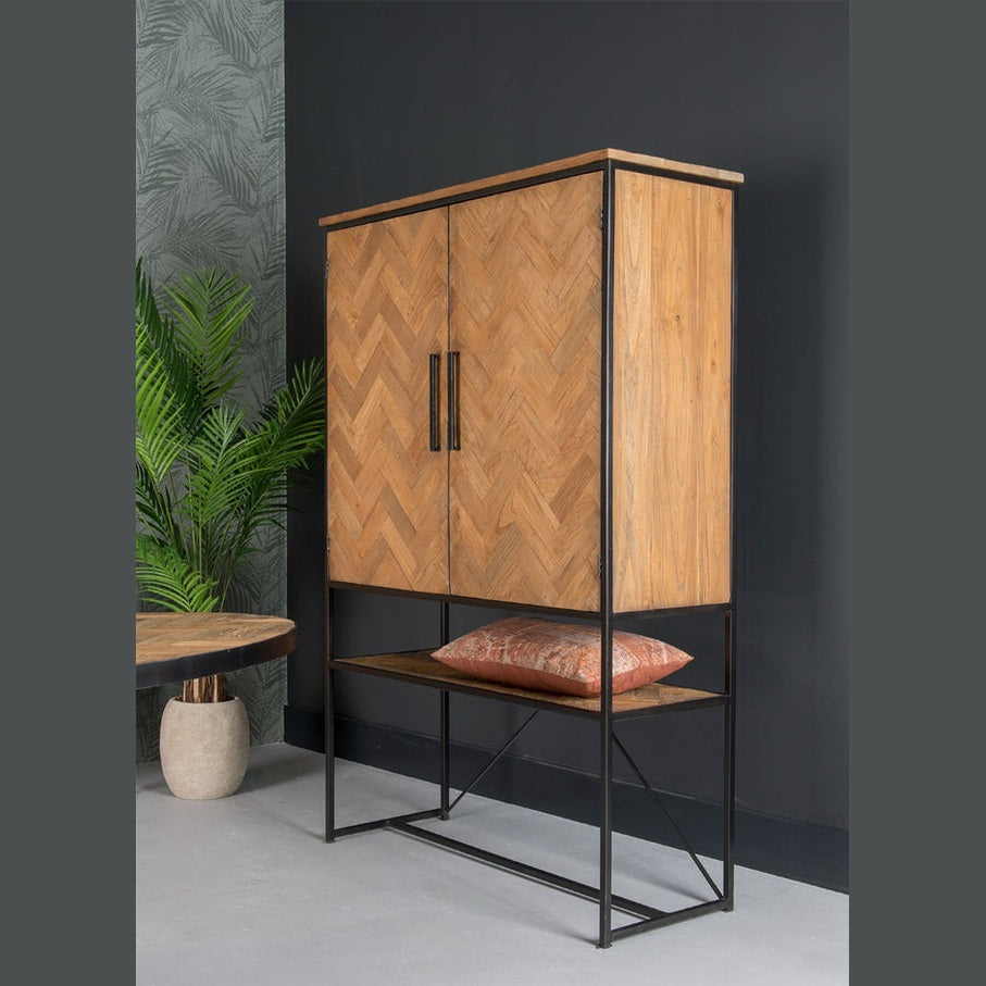 Livingfurn Wandkast Accent - Teakhout - Naturel