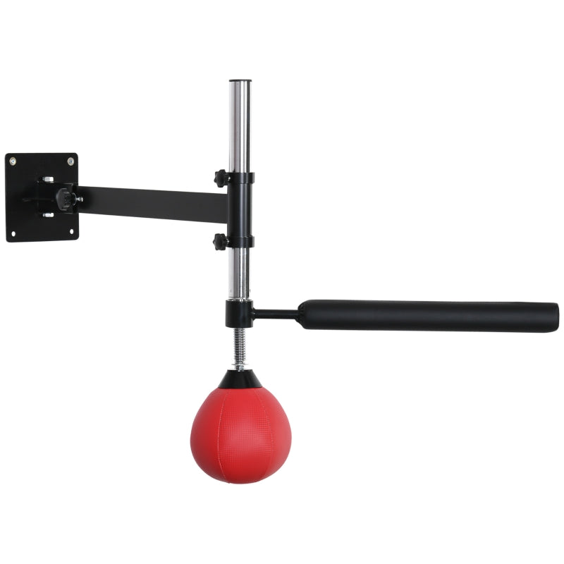 Nancy's Livramento Boksrek met Speedball & Reflexstang - In hoogte verstelbaar - Zwart / Rood