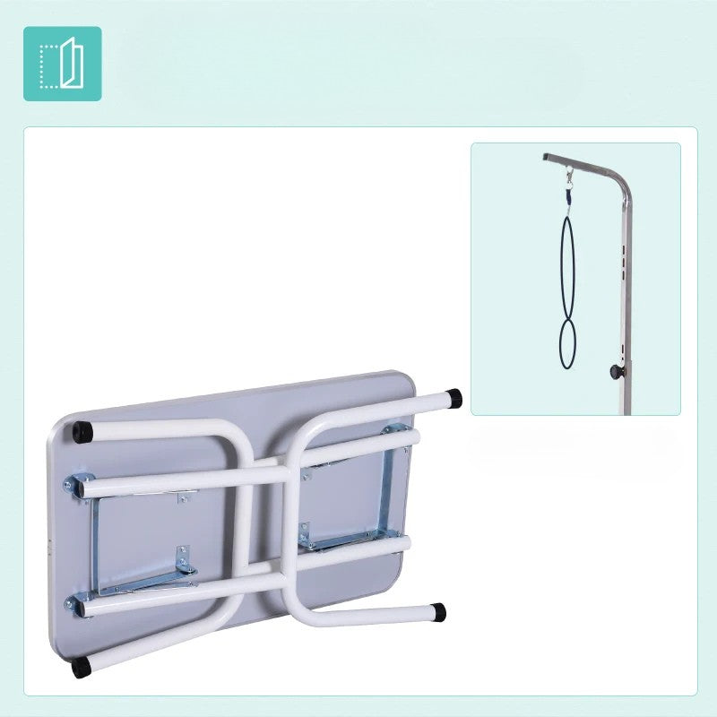 Nancy's Moglia Honden Verzorgingstafel - Antislip - Verstelbare houder - Blauw / Wit - ± 80 x 50 x 80 cm