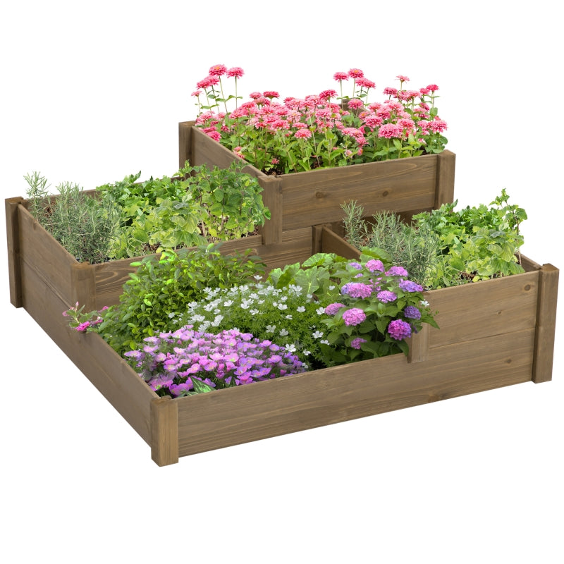 Nancy's Mentrida Plantenbak - Bloemenbak - Verhoogd Bloembed - Tuinbed - Dennenhout - ± 120 x 120 x 50 cm