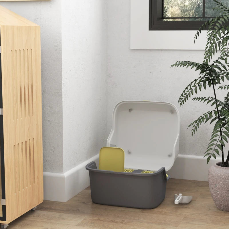 Nancy's Montalvo Kattenbak - Katten wc - Katten Toilet - Roomwit - ± 50 x 50 x 40 cm