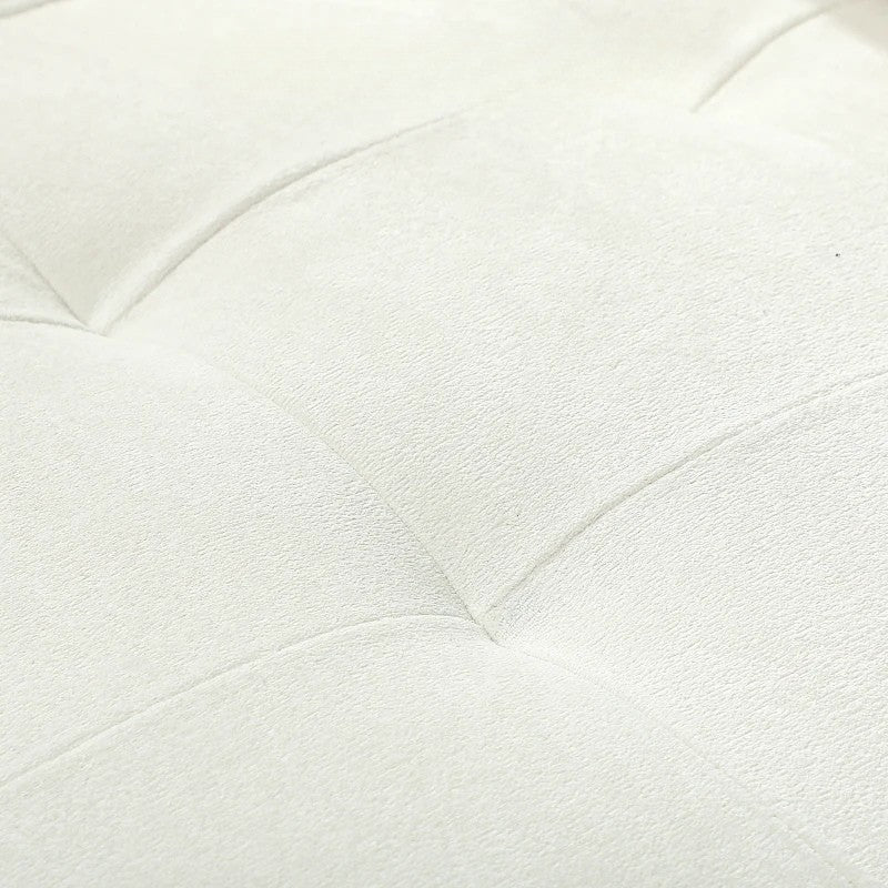 Nancy's Minozzo 3-Zitsbank - Driepersoonsbank - Bank 3 personen - Crèmewit - Fluweel - ± 185 x 80 x 80 cm