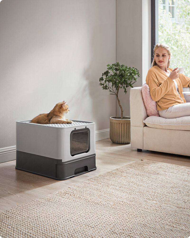 Nancy's Epping Kattebak met dakraam - Katten toilet - Met uitschuifbare lade