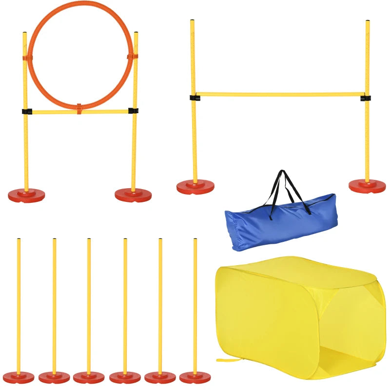 Nancy's Aylesford Honden Agility training Behendigheidsset - Trainingsset voor Honden - Hindernissen parcour - Geel