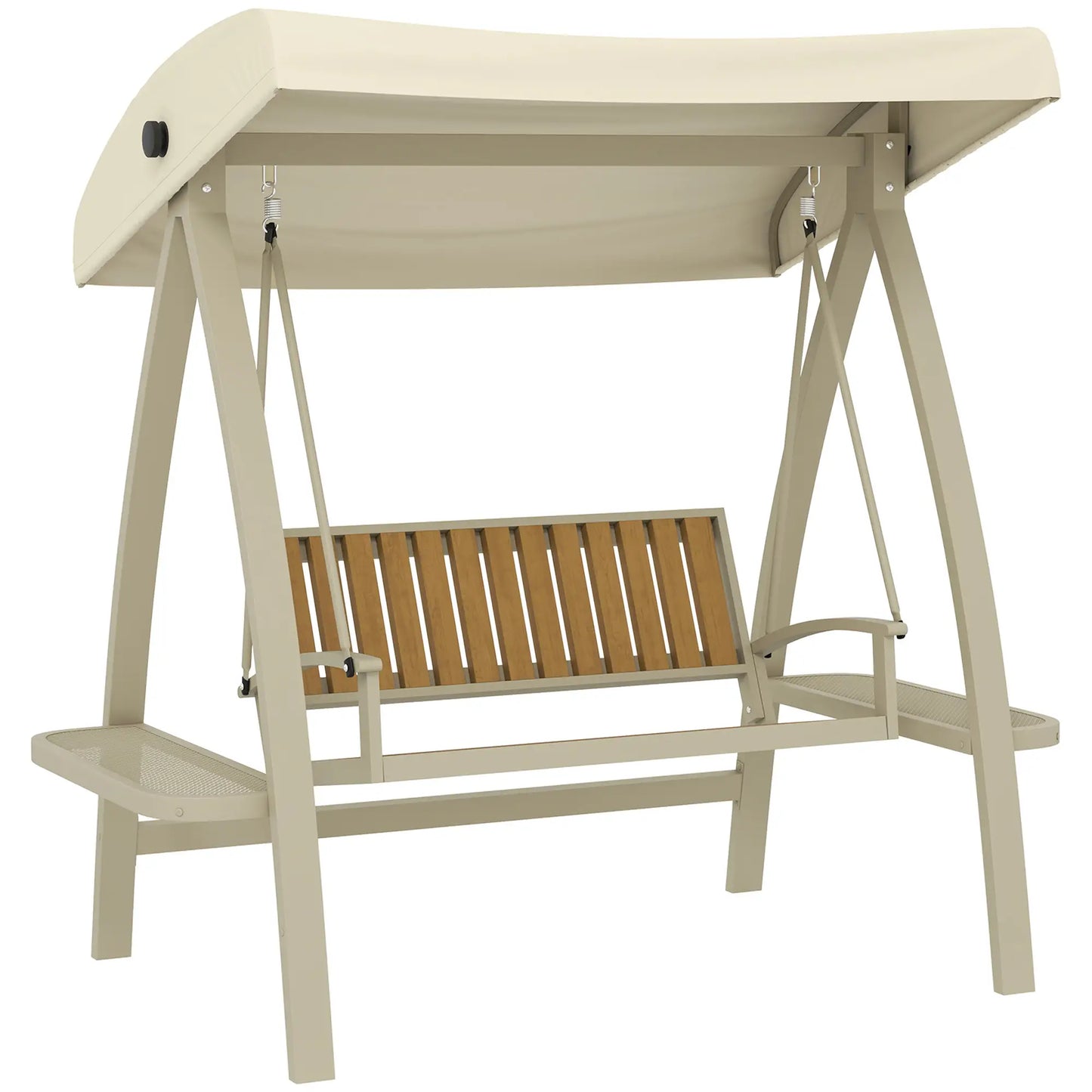 Nancy's Gaverina Schommelbank - Hollywoodschommel - Tuinschommel - Beige - 200 x 120 x 190 cm