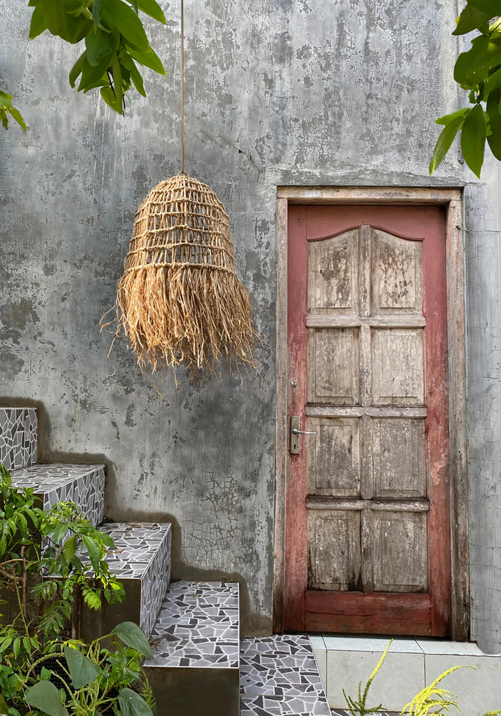 Nancy's Casita Hanglamp - Naturel - Gras - 60 x 60 x 85 cm