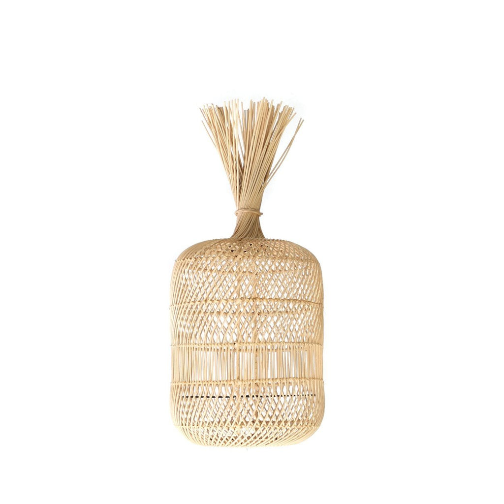 Bazar Bizar Dumpling Hang- en Vloerlamp - Naturel - S - Rotan