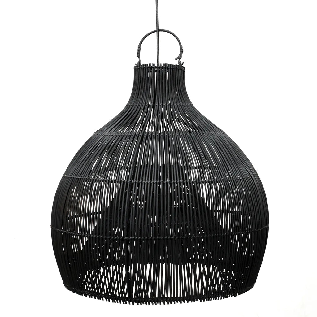 Nancy's Lobster Trap Hanglamp - Zwart - Rotan - 55 x 55 x 55 cm