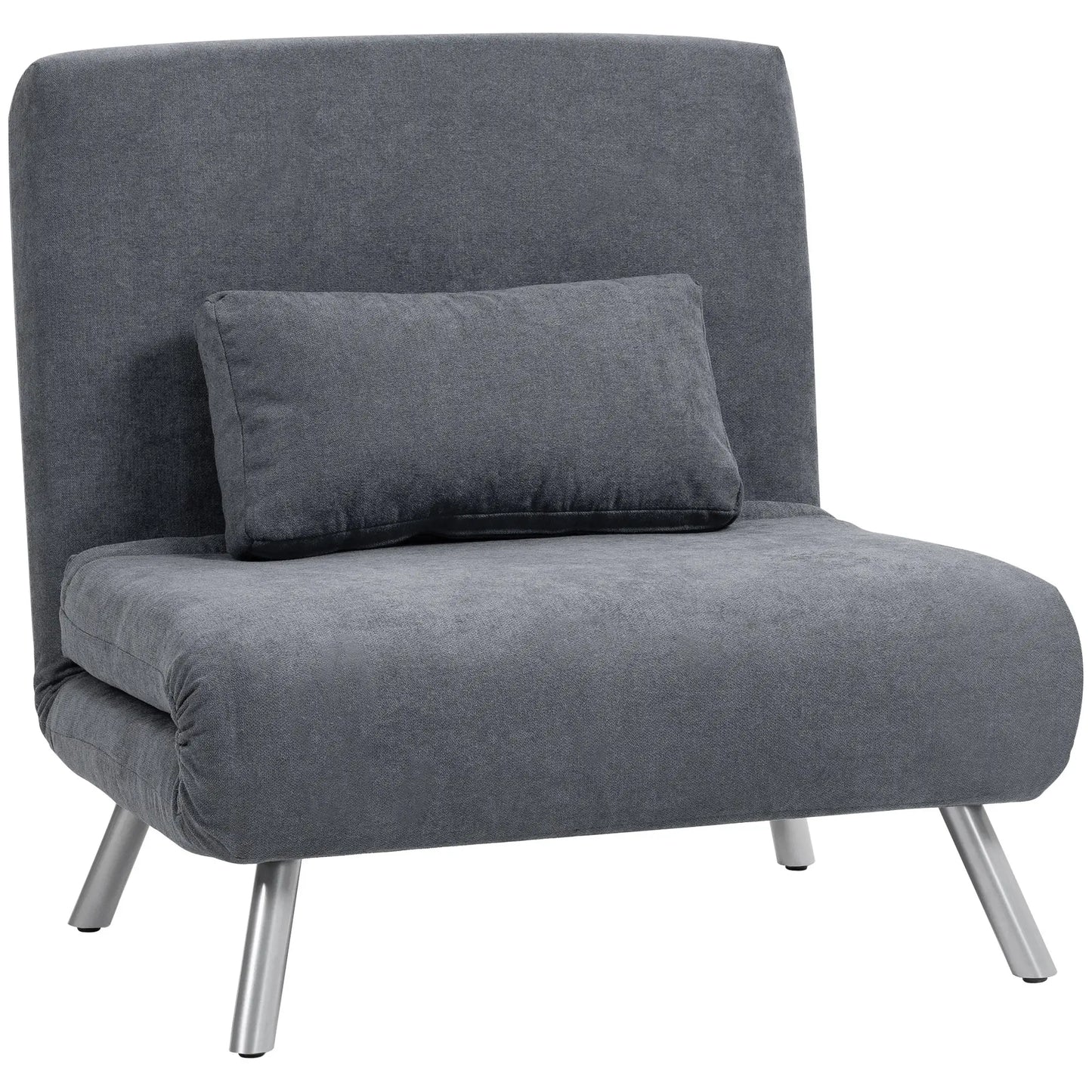 Nancy's Malalbergo Slaapbank - Slaapfauteuil - Verstelbaar - Grijs - Fluweel