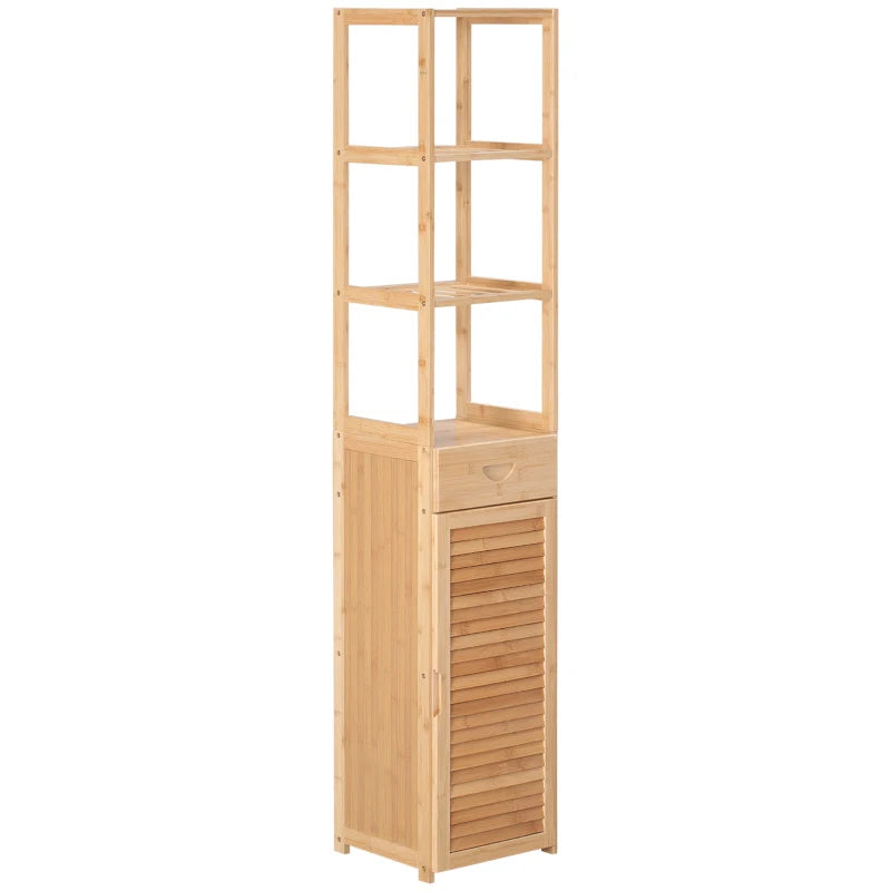 Nancy's Gralheira Badkamerkast - Badkamermeubel - Bamboe - ± 30 x 30 x 160 cm