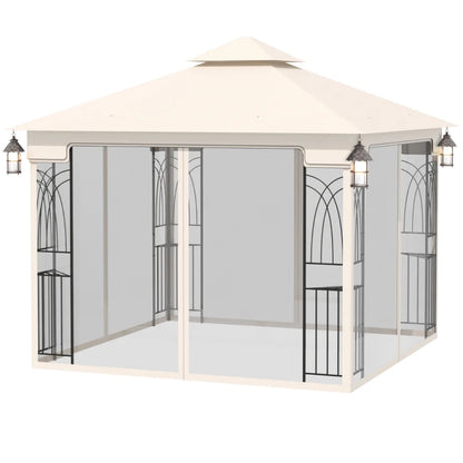 Nancy's Putjara Paviljoen - Party tent - Tuin Paviljoen - Roomwit- ± 300 x 300 cm