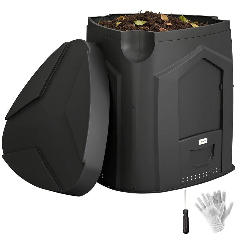 Nancy's Rodeneck Compostbak - Composter - Zwart - 240 Liter - ± 80 x 75 x 80 cm
