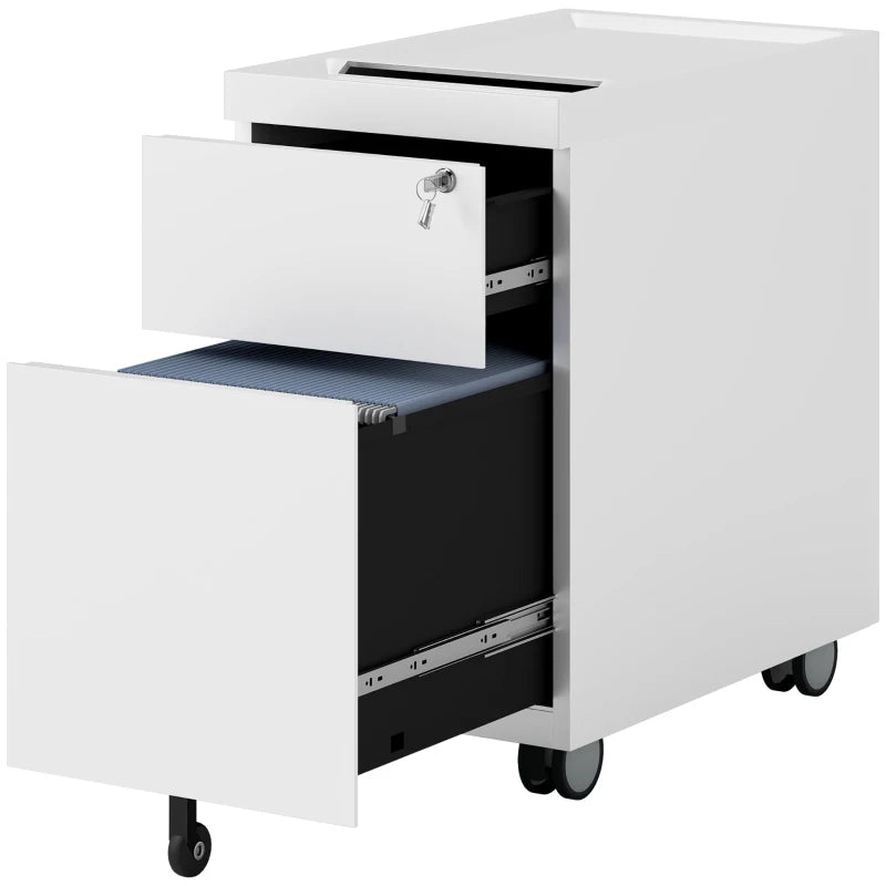 Nancy's Bretanha Caisson à tiroirs - Classeur - Armoire de bureau - Blanc - Acier - ± 30 x 50 x 55 cm