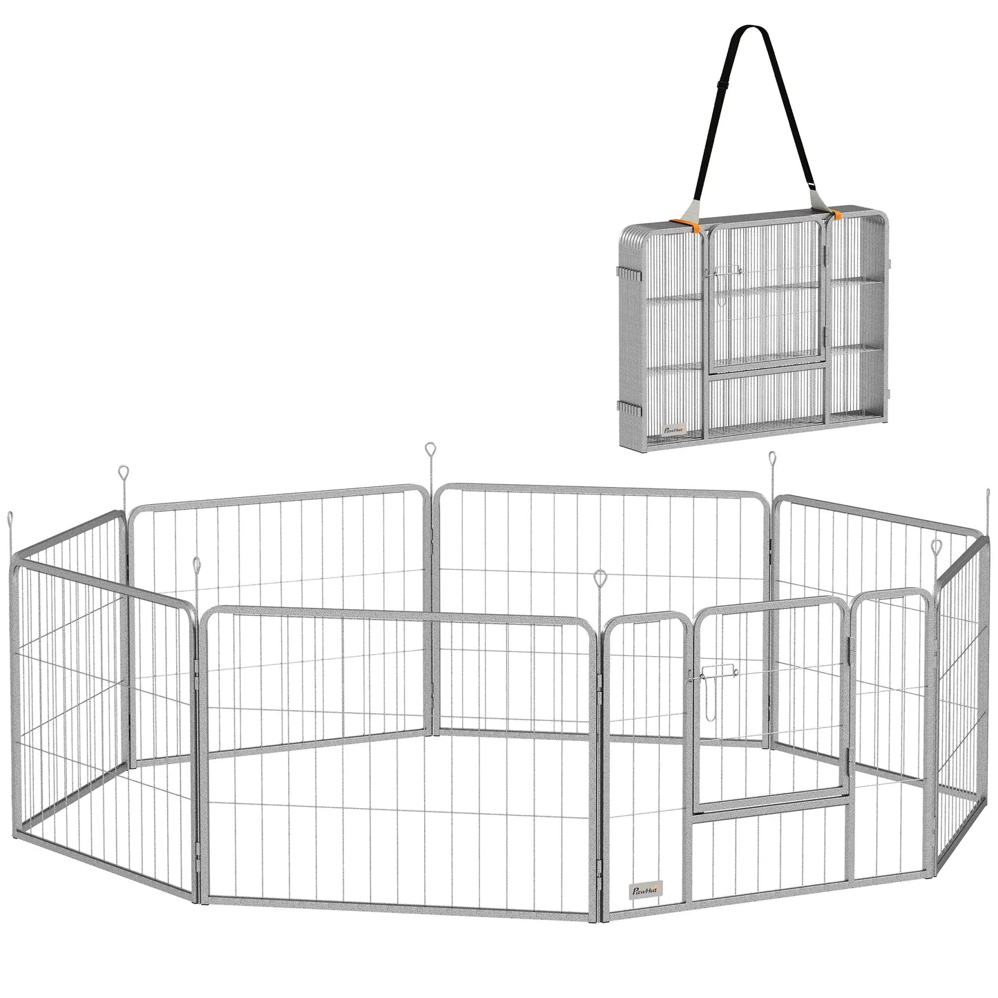 Nancy's Colbordolo Hondenbox - Puppybox - Puppyren - Hondenren - Zilver - Staal