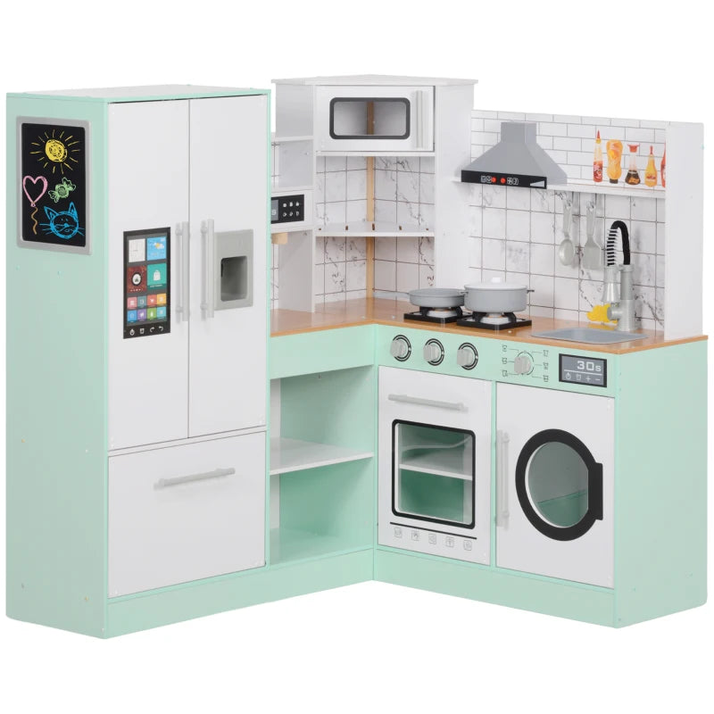 Nancy's Gina Kinderkeuken - Speelgoedkeuken - Speelkeuken - Inclusief Accessoires - Groen / Wit