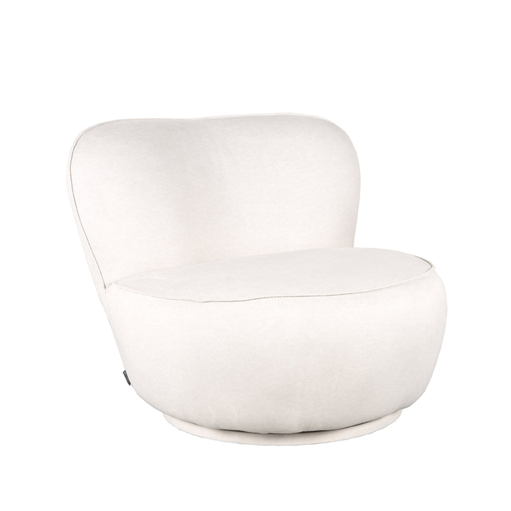 LABEL51 Fauteuil Bunny - Crème Explore - Microfiber - 90x90x75 cm