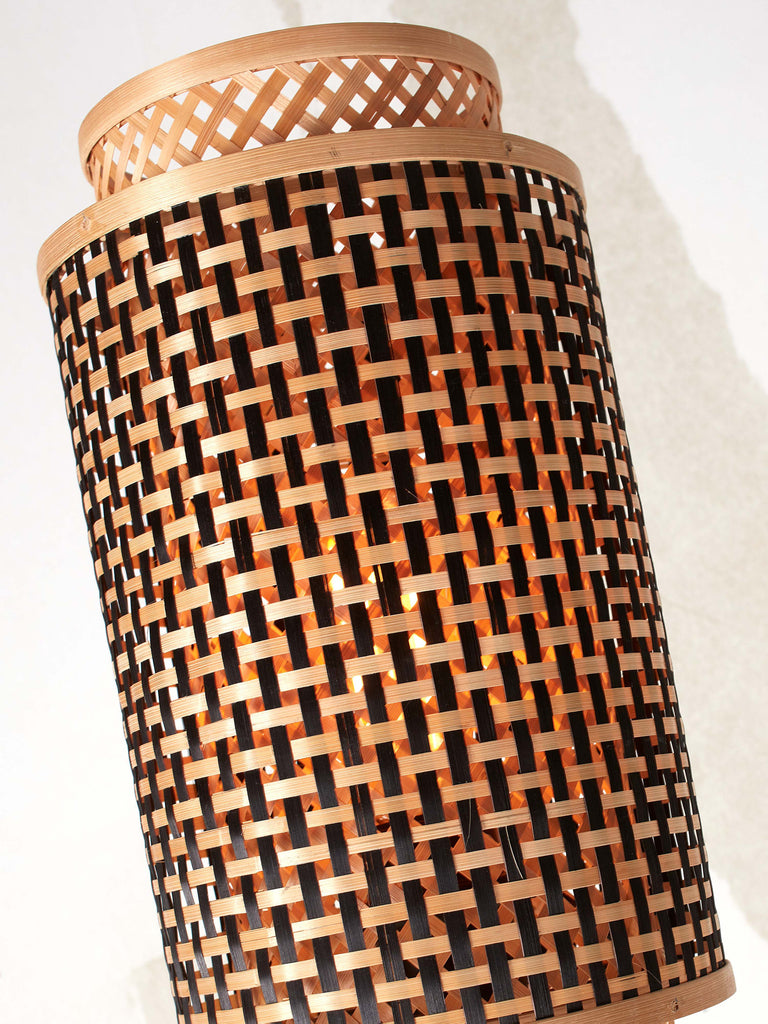 Nancy's Conestavel Vloerlamp - Staande lamp - Naturel - Bamboe - ± 20 x 35 x 145 cm