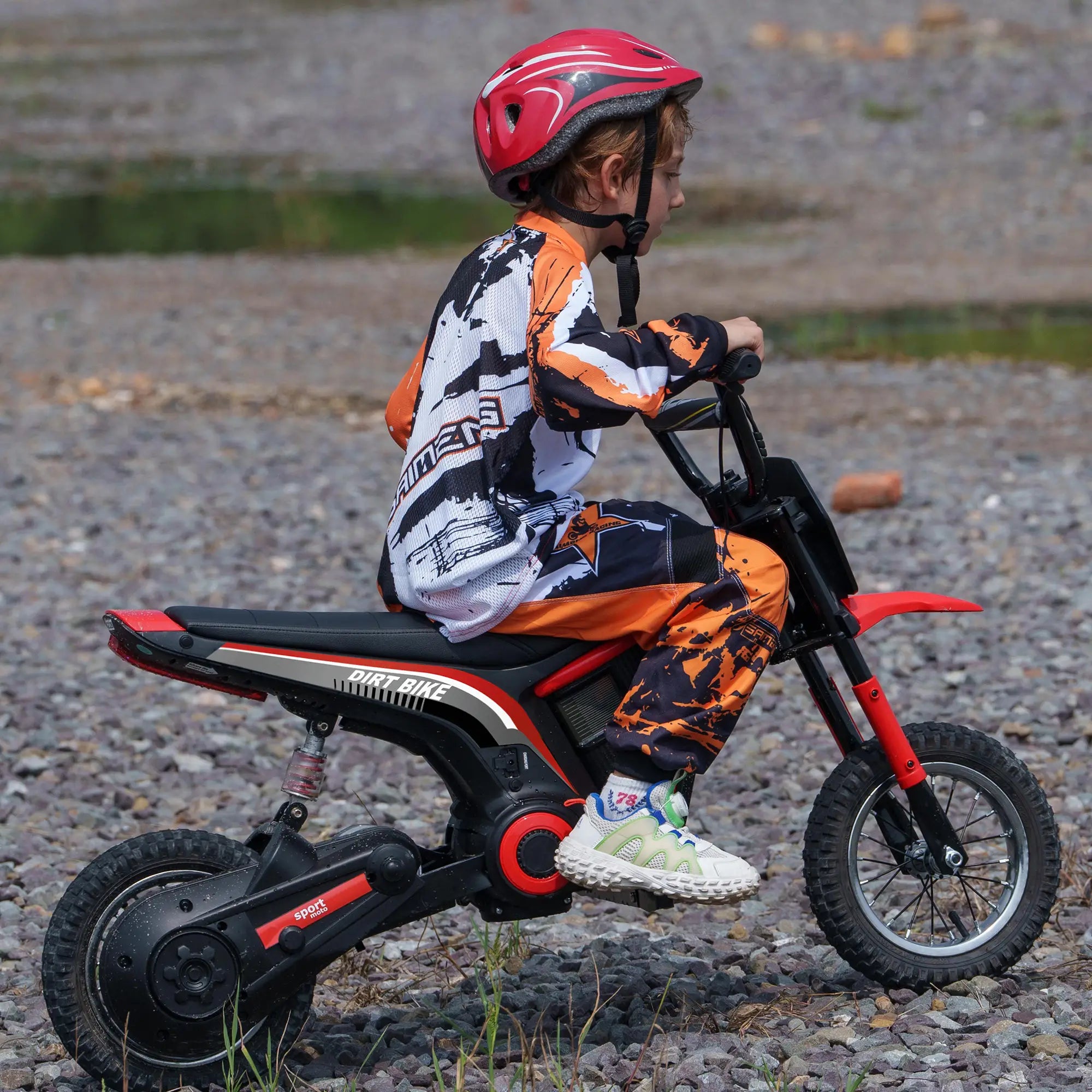 Nancy's Laion Elektrische Motorfiets voor Kinderen - 8 en 16 km/u - Ingebouwd entertainment - Rood