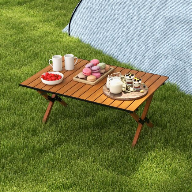 Nancy's Granja Campingtafel - Kampeertafel - Picknicktafel - Natuurlijk - ± 90 x 60 x 45 cm