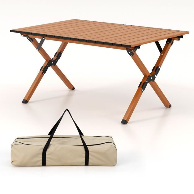 Nancy's Granja Campingtafel - Kampeertafel - Picknicktafel - Natuurlijk - ± 90 x 60 x 45 cm