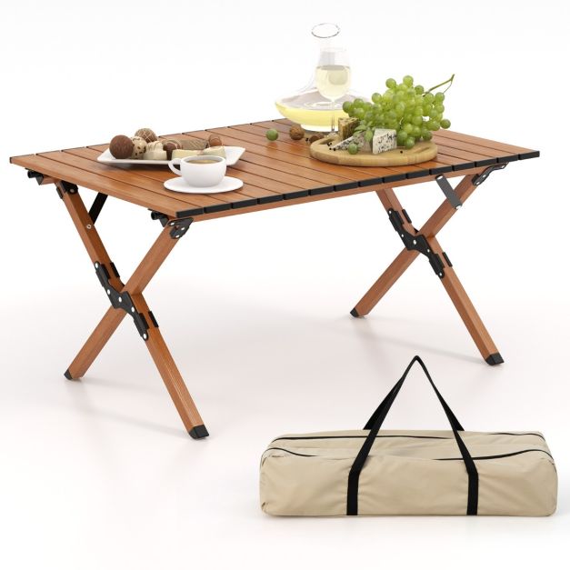 Nancy's Granja Campingtafel - Kampeertafel - Picknicktafel - Natuurlijk - ± 90 x 60 x 45 cm