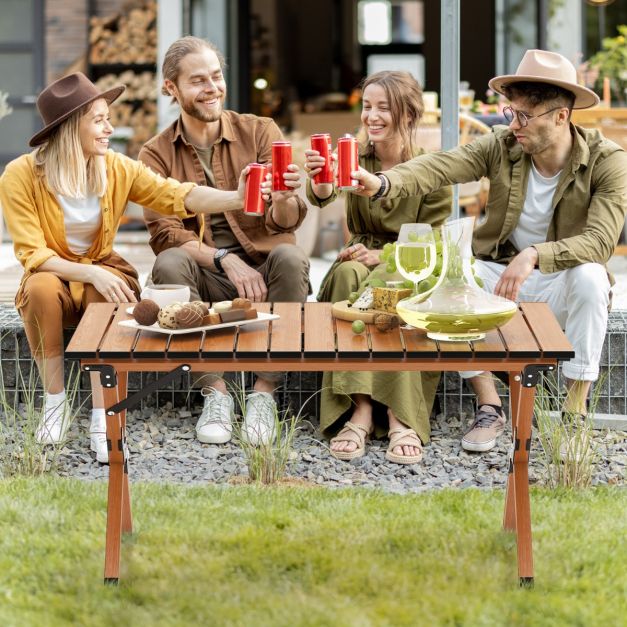 Nancy's Granja Campingtafel - Kampeertafel - Picknicktafel - Natuurlijk - ± 90 x 60 x 45 cm