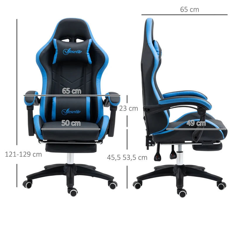 Nancy's Anterivo Gamestoel - Gaming Stoel - Ergonomisch - Draaibaar - Verstelbaar - Zwart / Blauw