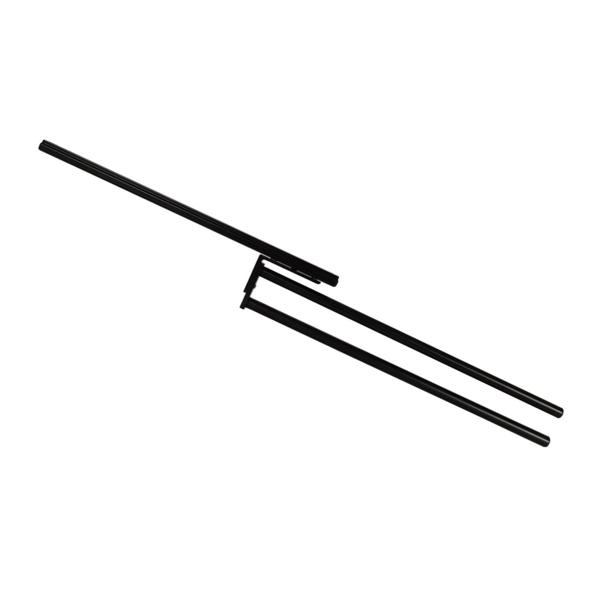 Eleganca Uittrekbaar aluminium handdoekrek 2 armen 46,5cm Zwart