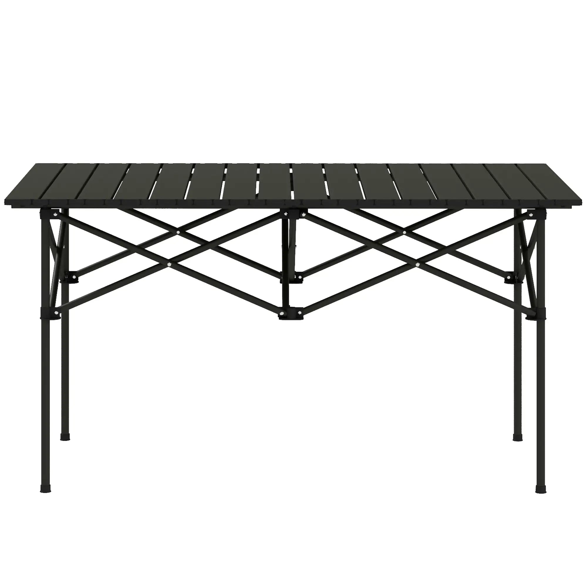 Nancy's Ghiffa Picknicktafel - Campingtafel - Opvouwbaar - Zwart - Aluminium - 95 x 55 x 50 cm