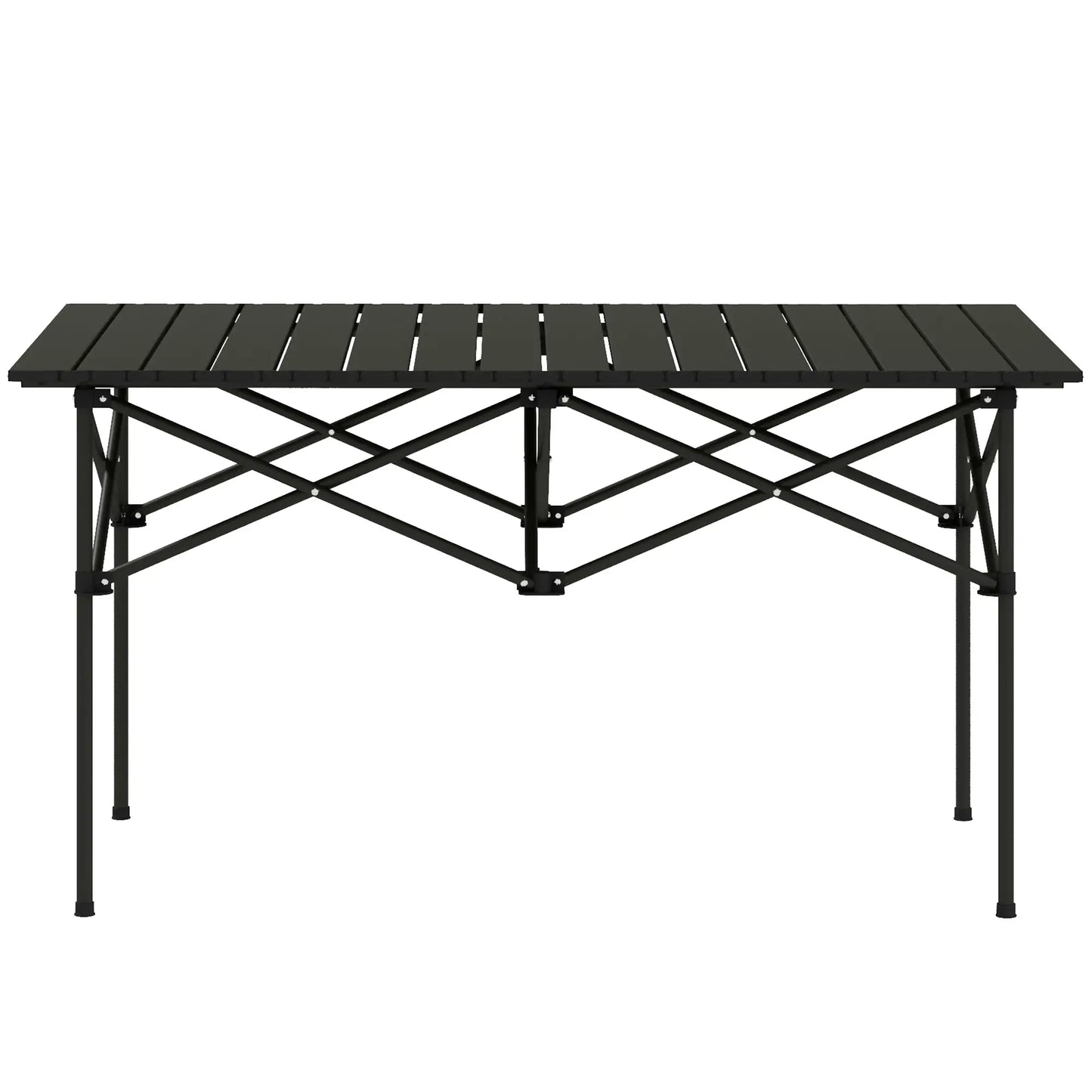 Nancy's Ghiffa Picknicktafel - Campingtafel - Opvouwbaar - Zwart - Aluminium - 95 x 55 x 50 cm
