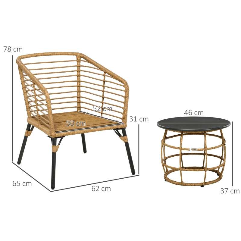 Nancy's Pina Loungeset - Tuinset - Bistroset- 3-delige set