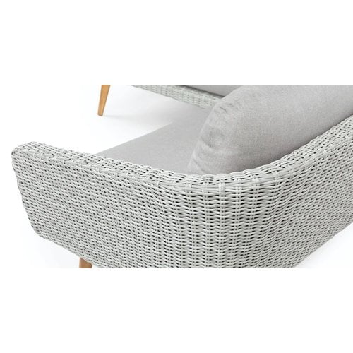 Nancy's Mira Loungeset - Tuinset - Loungebank - 2-delige Lounge Set - Lichtgrijs
