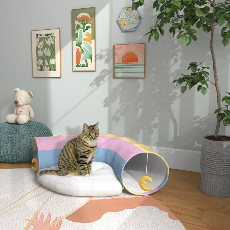 Nancy's Amble Kattentunnel kattenspeeltje, 2 speeltjes, 1 ligkussen, speels ontwerp