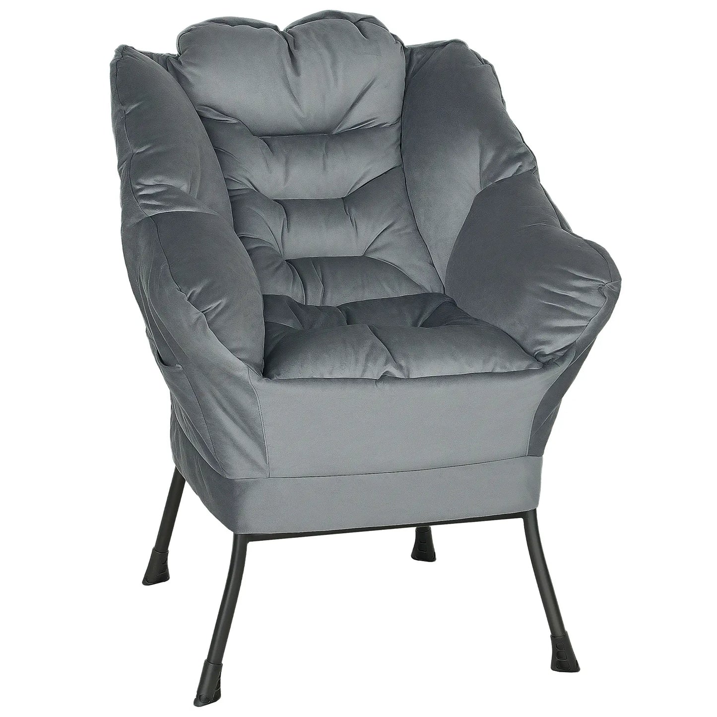 Nancy's Cunardo Fauteuil - Relaxstoel - Loungestoel - Grijs - Fluweel