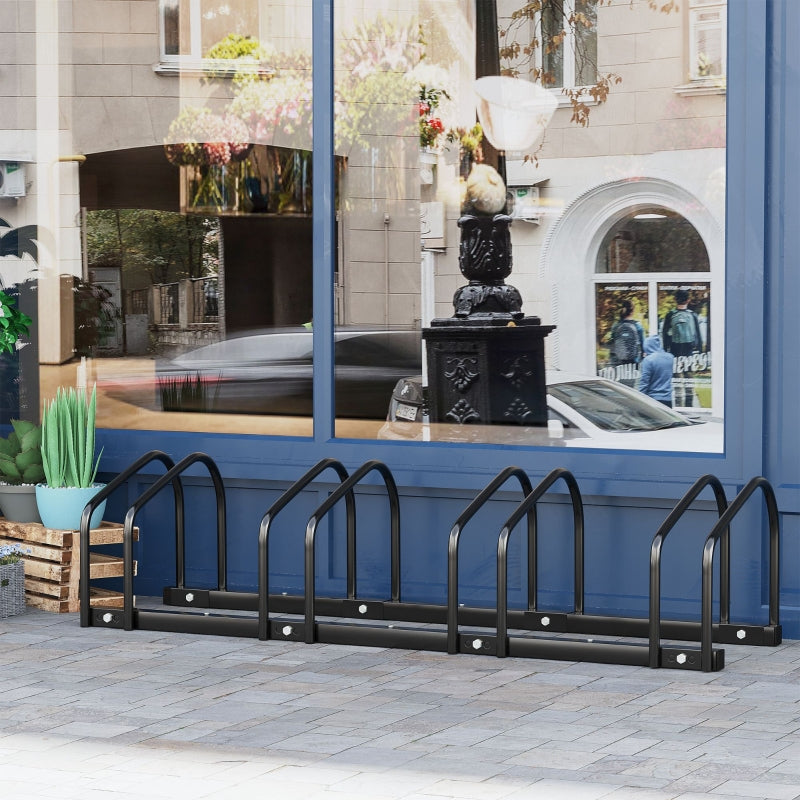 Nancy's Laval Fietsenrek voor 4 fietsen, weerbestendig, wand- of vloerbevestiging, staal 110 x 33 x 27 cm